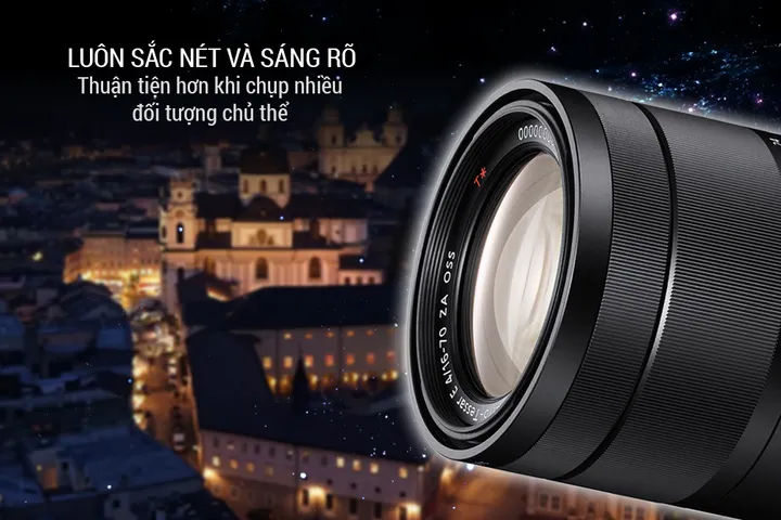 Ống Kính Sony Vario-Tessar T* SEL 16-70mm F/4 ZA OSS - Ống Kính Zoom Chống Rung ZEISS Cho Máy Ảnh APS-C, Quay Phim Chất Lượng Cao