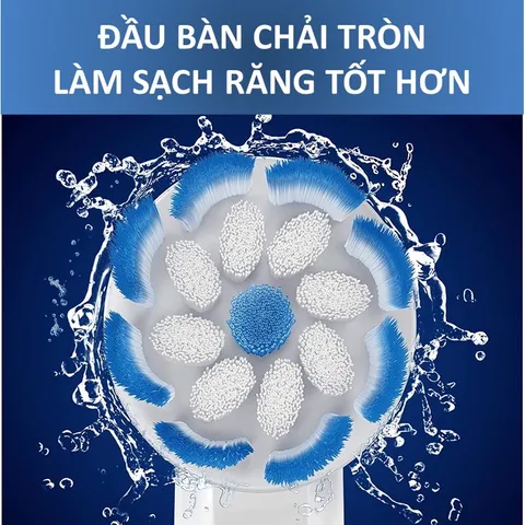 Bàn Chải Đánh Răng Điện Oral-B Pro 100 - Công Nghệ Làm Sạch Đột Phá, Tay Cầm Chống Nước, Hỗ Trợ Chăm Sóc Răng Miệng Toàn Diện