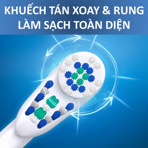 Bàn Chải Pin Oral-B Complete Action - Công Nghệ Làm Sạch Sâu, Đầu Chải Kép, Thời Gian Sử Dụng Trên 1 Tháng