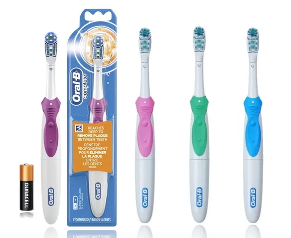 Bàn Chải Pin Oral-B Complete Action - Công Nghệ Làm Sạch Sâu, Đầu Chải Kép, Thời Gian Sử Dụng Trên 1 Tháng