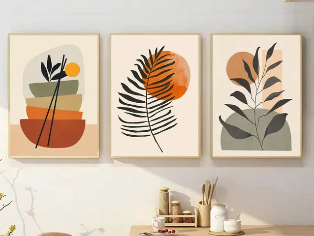 Bộ 3 Tranh Treo Tường Khung Nhựa Composite Hiện Đại - Trang Trí Phòng Khách, Phòng Bếp, Quán Cà Phê Nhiều Mẫu Ấn Tượng