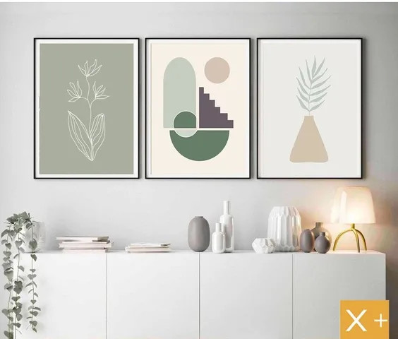 Bộ 3 Tranh Treo Tường Phòng Ngủ Chống Ẩm Mốc - Trang Trí Nội Thất Nhiều Mẫu Độc Đáo, Gỗ Và Vải Canvas