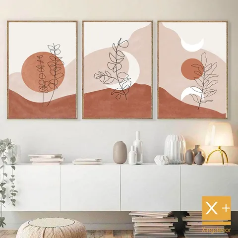 Bộ 3 Tranh Treo Tường Phòng Ngủ Chống Ẩm Mốc - Trang Trí Nội Thất Nhiều Mẫu Độc Đáo, Gỗ Và Vải Canvas
