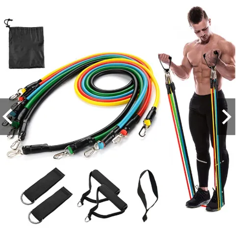 Bộ 5 Dây Tập Kháng Lực Ngũ Sắc Đàn Hồi Tại Nhà - Dụng Cụ Thể Thao Tập Gym - Giúp Tăng Cường Sức Khỏe và Vóc Dáng