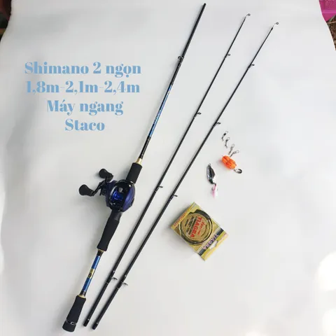 Bộ cần câu Lure Shimano 2 ngọn máy ngang STACO - Cần câu cá chuyên nghiệp thiết kế thông minh, nhẹ, chính xác cho trải nghiệm câu cá tuyệt vời.
