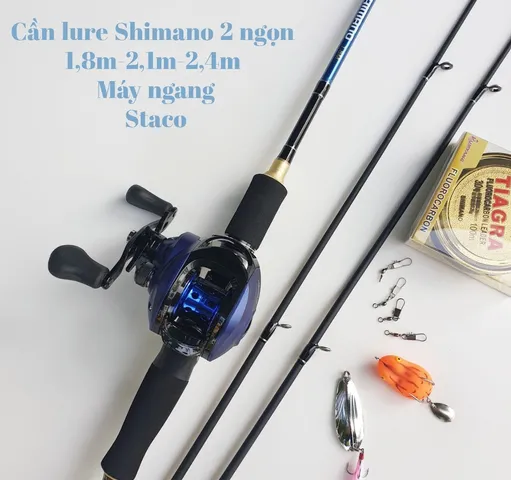 Bộ cần câu Lure Shimano 2 ngọn máy ngang STACO - Cần câu cá chuyên nghiệp thiết kế thông minh, nhẹ, chính xác cho trải nghiệm câu cá tuyệt vời.