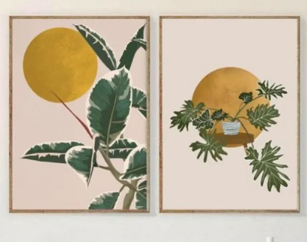 Bộ Tranh Cây Vintage Bằng Vải Canvas Cổ Điển - Trang Trí Nhà Cửa Sang Trọng, Nhiều Kích Cỡ Tùy Chọn