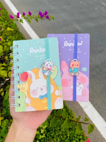 Combo 2 Quyển Sổ Lò Xo A7 Đáng Yêu - Phụ Kiện Học Tập Tiện Lợi, Nhiều Mẫu Mã Bắt Mắt, Kích Thước 10.5 x 7.4cm
