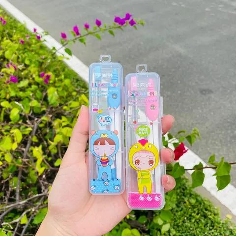 Combo Bộ Thước Kẻ, Compa, Tẩy và Thước Gỗ - Bộ Dụng Cụ Học Tập Tiện Dụng Cho Học Sinh, Sinh Viên, Nhân Viên Văn Phòng