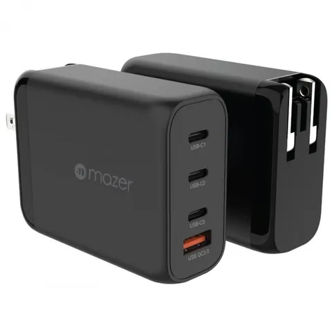 Củ sạc Mazer Infinite Boost GaN PD120W - Sạc nhanh 120W với 4 cổng USB, công nghệ GaN và bộ chuyển đổi quốc tế tiện dụng