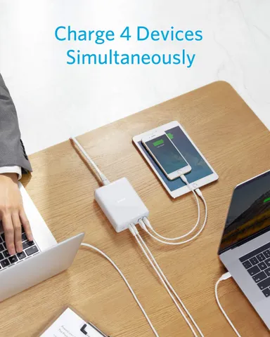 Củ sạc nhanh Anker A2041 4 cổng PowerPort Atom PD 4 100W - Sạc USB-C mạnh mẽ, tương thích cho MacBook và smartphone