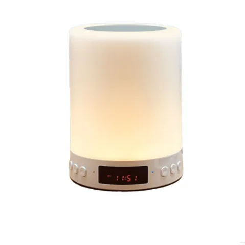 Đèn Ngủ Thông Minh Tích Hợp Loa Bluetooth & Đồng Hồ Báo Thức - 3 Chế Độ Sáng Để Đọc Sách, Làm Việc Thoải Mái