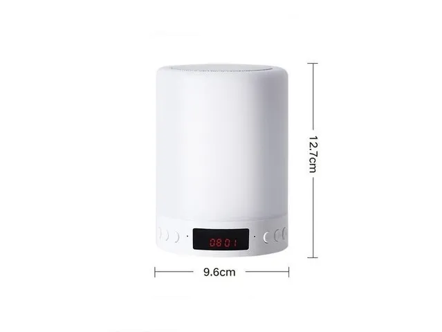 Đèn Ngủ Thông Minh Tích Hợp Loa Bluetooth & Đồng Hồ Báo Thức - 3 Chế Độ Sáng Để Đọc Sách, Làm Việc Thoải Mái