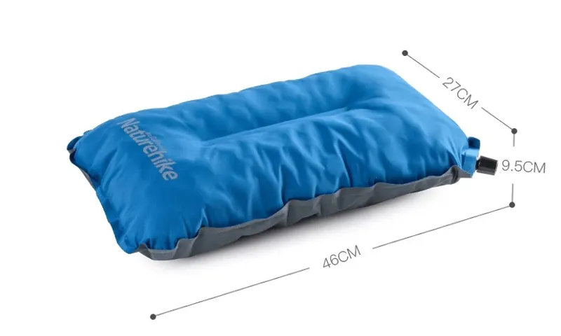 Gối Hơi Tự Bơm NatureHike NH17A001-L - Tối Ưu Cho Cắm Trại, Du Lịch, Dã Ngoại, Gọn Nhẹ, Thoải Mái 46x27cm