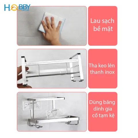 Kệ để dụng cụ rửa bát đa năng Hobby KRC1 - Thông minh và tiện lợi cho nhà bếp, có khay hứng nước, chất liệu inox SUS304