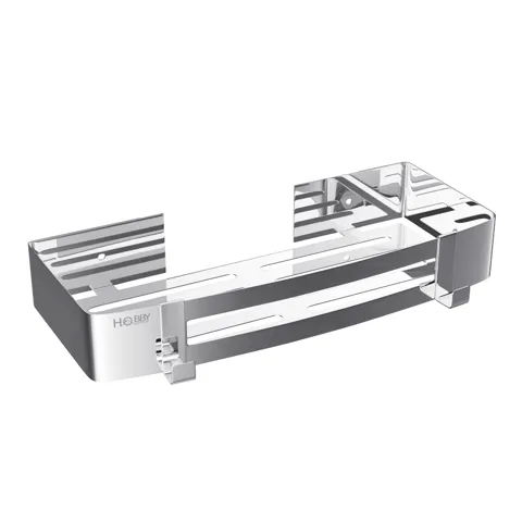Kệ Đựng Đồ Inox Kiểu Chữ Nhật Hobby - Sản Phẩm Tiện Lợi Cho Nhà Tắm & Nhà Bếp, Dán & Khoan Tường, Chất Liệu Inox 304 Chống Gỉ