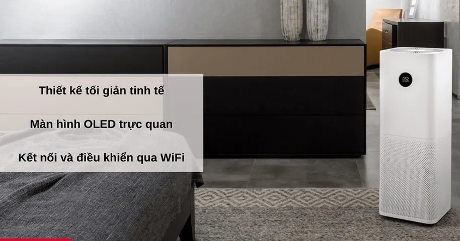 Máy Lọc Không Khí Xiaomi Mi Air Purifier 4 Pro BHR5056EU - Lọc Bụi PM2.5, Khử Mùi, Cảm Biến Laser, OLED Thông Minh, Phù Hợp 35-60m²