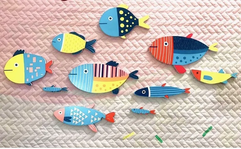 Bộ tranh cá decor trang trí tường Color Fishes - Thiết kế nổi độc đáo cho phòng khách, phòng ngủ, và không gian sống thêm sinh động