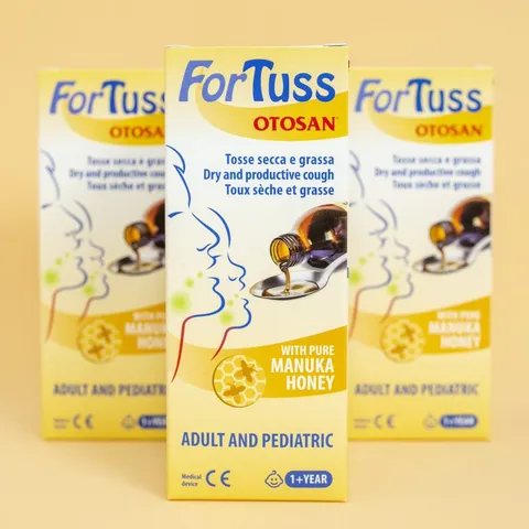 Siro Ho Fortuss Otosan 180ml - Hỗ Trợ Giảm Ho, Làm Dịu Cổ Họng, Thành Phần Hữu Cơ Châu Âu, An Toàn Cho Trẻ Em và Người Lớn