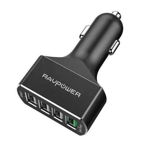 Tẩu sạc ô tô 4 cổng RAVPower RP-VC003 - Sạc nhanh Qualcomm Quick Charge 3.0, bảo vệ chống nóng và quá tải, 56W cho 4 thiết bị