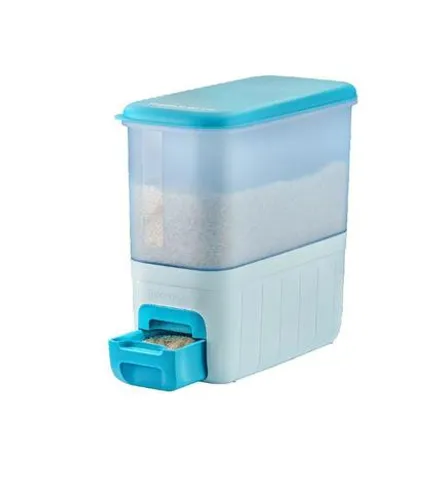 Thùng Đựng Gạo Tupperware Rice Dispenser 10kg - Thiết Kế Tiết Kiệm Không Gian, Nguyên Tắc Tuần Hoàn Bảo Quản Gạo Tốt Nhất