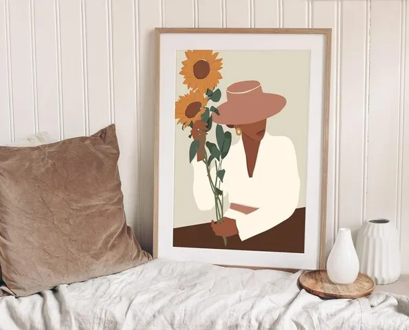 Tranh Canvas Trang Trí Tường Họa Tiết Cô Gái Hiện Đại - Mẫu Độc Đáo Cho Không Gian Sống Nghệ Thuật