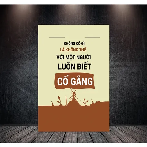 Tranh Slogan Treo Văn Phòng Chất Liệu Vải Canvas - Câu Nói Truyền Cảm Hứng, Trang Trí Hiện Đại Cho Không Gian Làm Việc