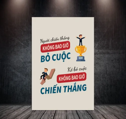 Tranh Slogan Treo Văn Phòng Chất Liệu Vải Canvas - Câu Nói Truyền Cảm Hứng, Trang Trí Hiện Đại Cho Không Gian Làm Việc