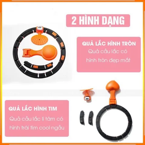 Vòng Lắc Eo Tự Động Đếm - Dụng Cụ Thể Thao Giảm Mỡ Bụng, Massage Cơ Bụng, Đồng Hồ Điện Tử Theo Dõi Quy Trình Tập Luyện