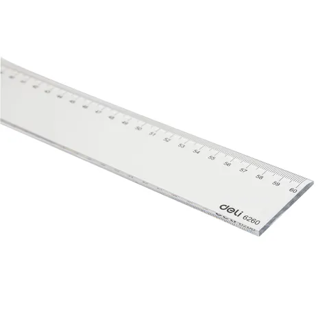 Thước Kẻ Trong Suốt 60cm Deli E6260 - Dụng Cụ Học Tập Bền, Chống Trầy Xước, Đo Lường Chính Xác