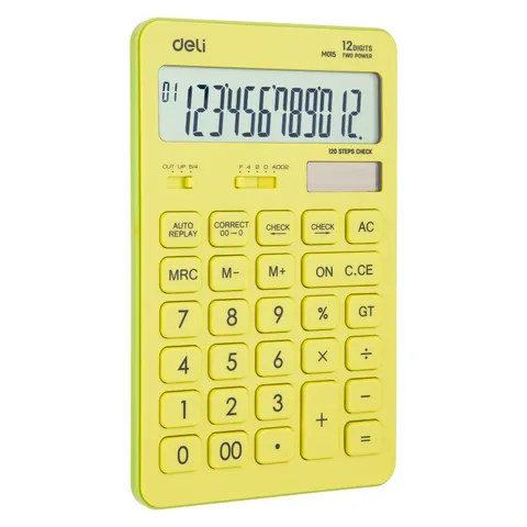 Máy Tính Để Bàn Deli 12 Số Nhiều Màu Sắc - Thiết Kế Gọn Nhẹ, Tính Toán Chính Xác, Dụng Cụ Học Tập Tiện Lợi