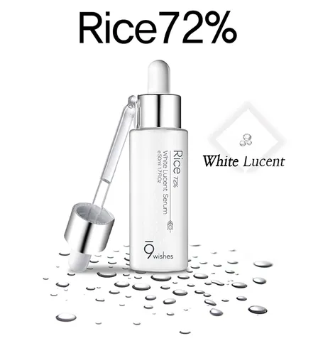 Serum 9Wishes Rice 72% White Lucent - Dưỡng Trắng, Cấp Ẩm, Chiết Xuất Nước Gạo, Phù Hợp Mọi Loại Da, 50ml