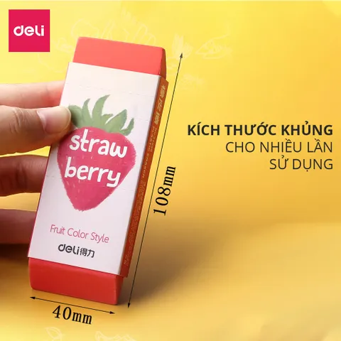 Gôm Tẩy Chì 2B Deli Cỡ Lớn 71050 - Tẩy Sạch, Màu Sắc Đa Dạng, Thiết Kế Gọn Nhẹ - Văn Phòng Phẩm Chất Lượng Cao