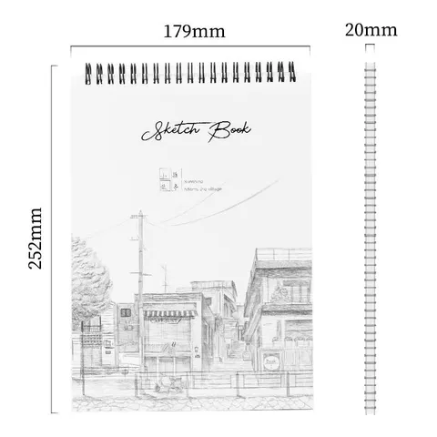 Sổ Phác Thảo Lò Xo Kép Deli 100gsm 40 Trang A4/B5 - Ghi Chép, Vẽ Mỹ Thuật, Phác Thảo Sáng Tạo
