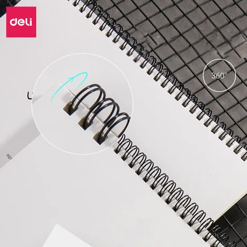 Sổ Phác Thảo Lò Xo Kép Deli 100gsm 40 Trang A4/B5 - Ghi Chép, Vẽ Mỹ Thuật, Phác Thảo Sáng Tạo