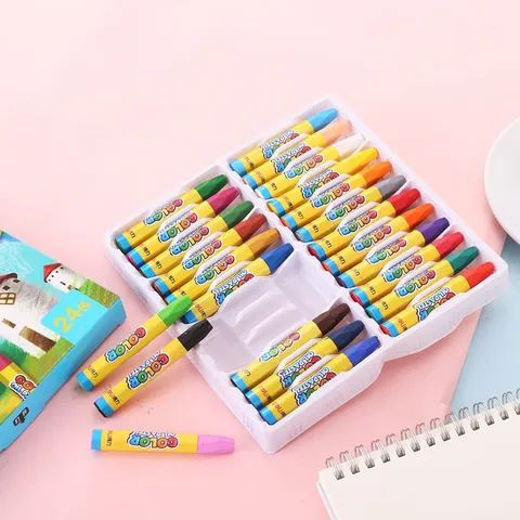 Bút Sáp Dầu Học Sinh Deli 6961/6962/6963/6964 - Màu Sắc Tươi Sáng, Khó Tẩy, Lâu Phai, Đồ Dùng Học Tập Sáng Tạo Cho Bé