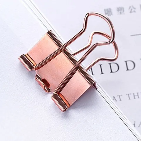 Bộ phụ kiện kẹp giấy Deli mạ vàng hồng 78553 - Đa chức năng kẹp tài liệu văn phòng sang trọng, phong cách quý phái.