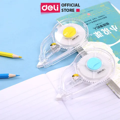 Bút Xóa Băng Deli 8180 - Băng Xóa Dài 30m, Che Phủ Tốt, Sử Dụng Lâu Dài, Màu Xanh Và Vàng - Dụng Cụ Học Tập Văn Phòng