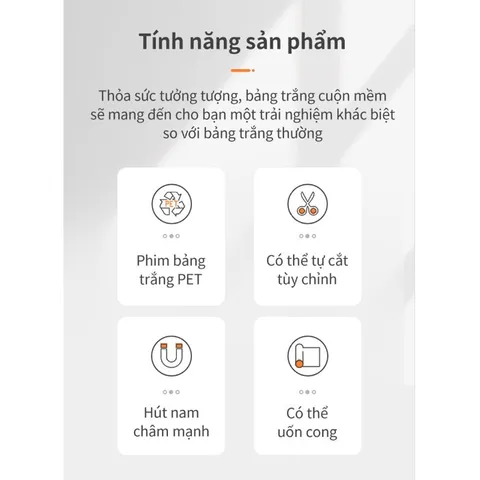 Bảng Từ Trắng Không Viền 600x900mm Deli 8716 - Tiện Lợi, Có Thể Cắt, Dễ Dàng Gấp Gọn, Bám Dính Tốt Cho Tủ Lạnh Và Bảng Trắng