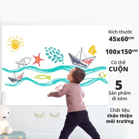 Bảng Từ Trắng Không Viền Deli 50007/50008 - Tiện Lợi, Có Thể Cắt Rời, Bám Dính Mọi Bề Mặt, Đồ Dùng Học Tập Thiết Thực