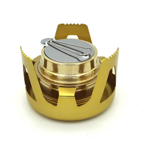 Bếp Cồn Mini Di Động Hợp Kim Nhôm Siêu Nhẹ - Lý Tưởng Để Cắm Trại, Dã Ngoại, Chế Biến Món Ăn Ngoài Trời