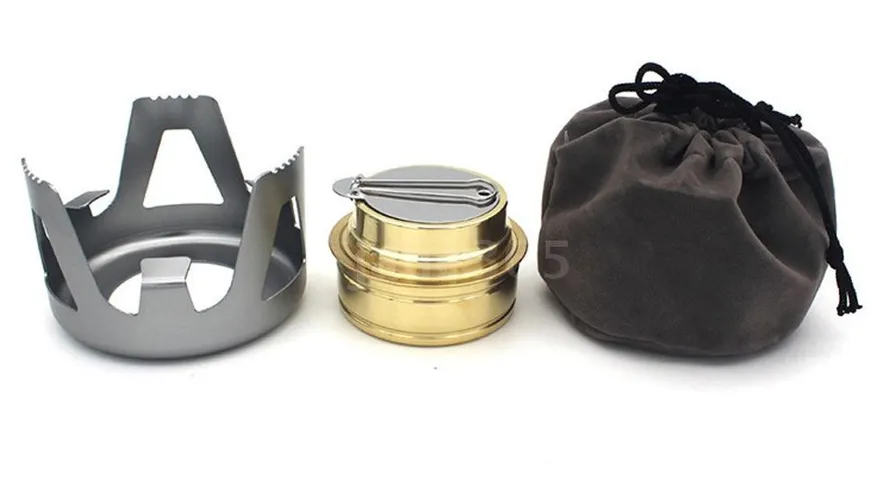 Bếp Cồn Mini Di Động Hợp Kim Nhôm Siêu Nhẹ - Lý Tưởng Để Cắm Trại, Dã Ngoại, Chế Biến Món Ăn Ngoài Trời