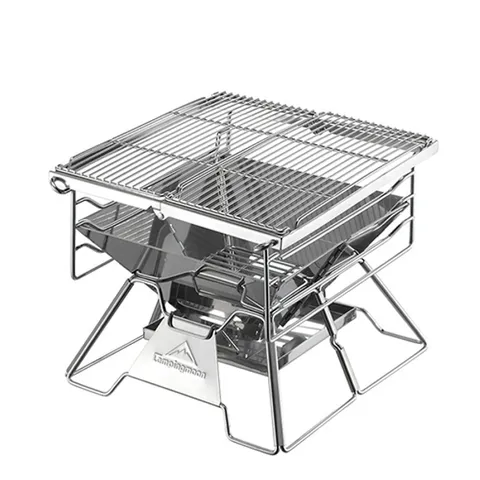 Bếp Nướng Dã Ngoại Gấp Gọn Campingmoon X-Two - Thép Không Gỉ Chịu Nhiệt Cao, Tiện Lợi Mang Theo Khi Cắm Trại