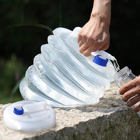 Bình Đựng Nước Dã Ngoại Gấp Gọn Tiện Dụng - Thùng Nước Nhựa PE Bền Bỉ Cho Cắm Trại & Du Lịch, Dung Tích Phù Hợp