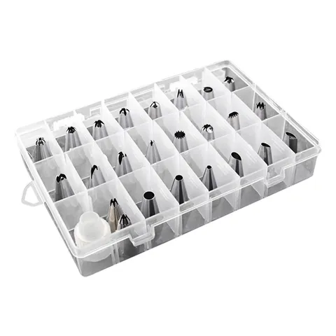 Bộ 24 Đui Bắt Kem Inox Cao Cấp - Dụng Cụ Trang Trí Bánh Cupcake, Bánh Gato Độc Đáo và Chuyên Nghiệp