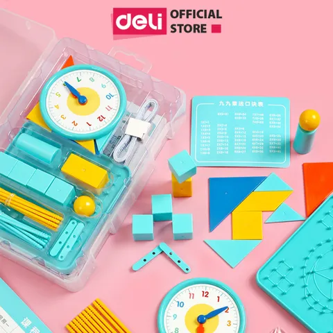 Bộ Dụng Cụ Học Toán Cho Bé Deli 74330/74331 - Bộ Học Toán Đầy Đủ Giúp Trẻ Phát Triển Tư Duy Logic Và Kỹ Năng Tính Toán