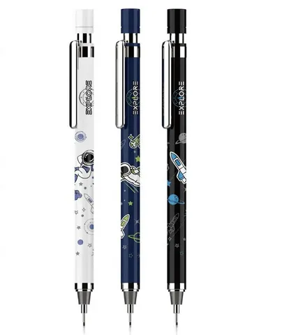 Bút Chì Kim Phi Hành Gia Astronaut Deli S426/S425 - Bút Chì Kim Loại Chắc Chắn, Không Gỉ, Dễ Dùng Cho Học Tập và Công Việc