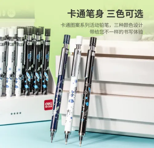 Bút Chì Kim Phi Hành Gia Astronaut Deli S426/S425 - Bút Chì Kim Loại Chắc Chắn, Không Gỉ, Dễ Dùng Cho Học Tập và Công Việc