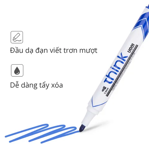 Bút Dạ Bảng Deli Hộp 12 Chiếc EU00130/EU00630 - Bút Viết Màu Xanh Đen Đỏ Chất Liệu PP, An Toàn Không Độc Hại, Tiện Dụng Cho Dùng Hàng Ngày