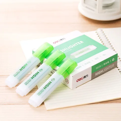 Bút Highlight Đánh Dấu Nhớ Dòng Dạ Quang Deli S625 - Nhiều Màu Sắc Tươi Sáng, An Toàn, Phù Hợp Học Tập và Văn Phòng